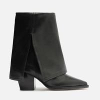 Bota Preta Couro Cano Médio Capa Georgia