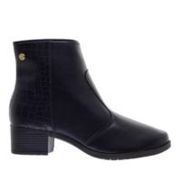 Bota Cano Curto Feminina Moleca 5346.100 Preta