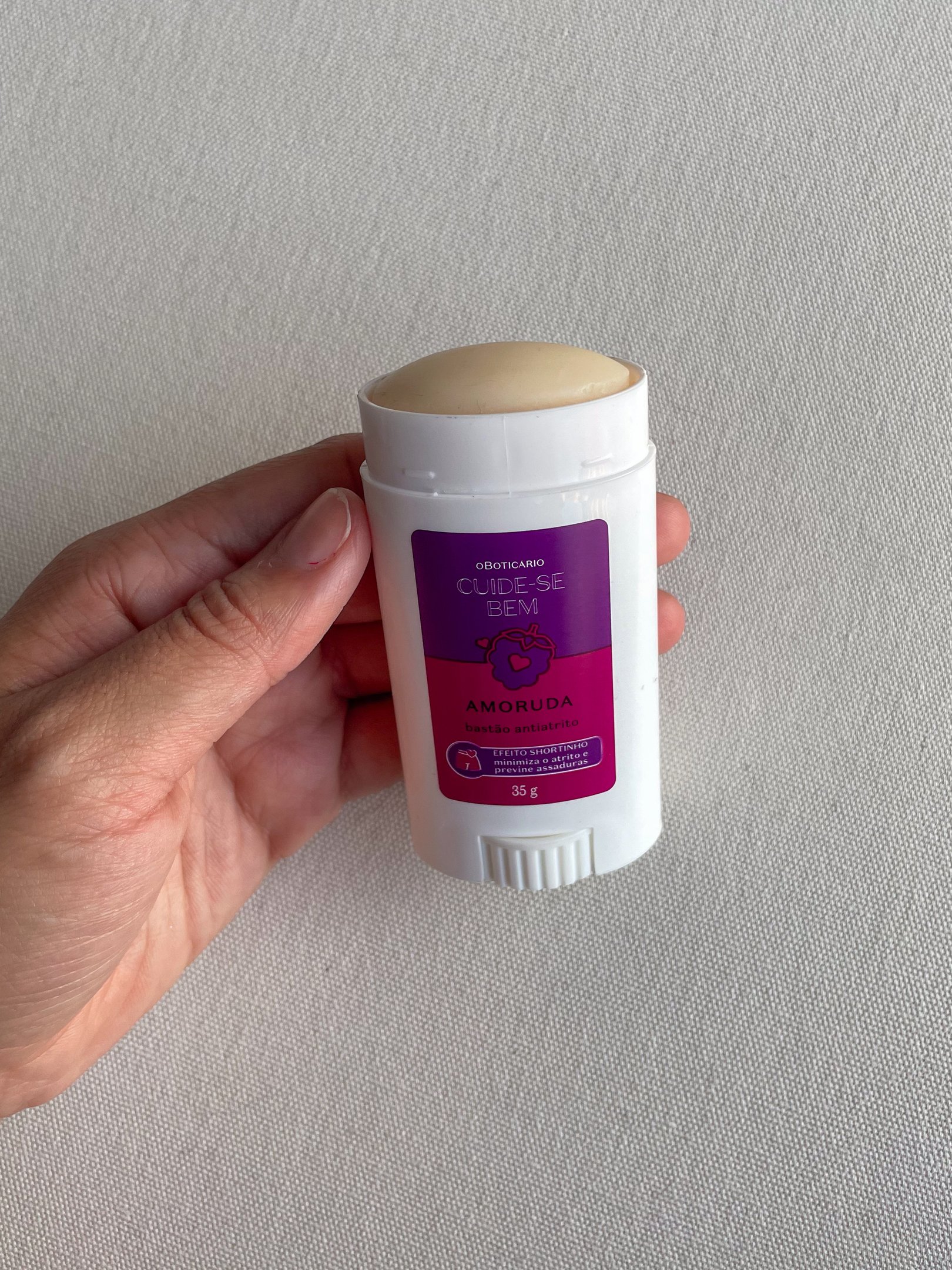 bastão antiatrito da linha cuide-se bem amoruda