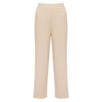 Calça Reta Canelada Cru