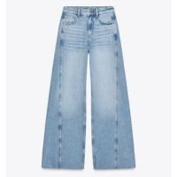 JEANS Z1975 WIDE LEG DE CINTURA MÉDIA COM COSTURAS LATERAIS