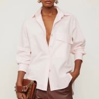 Camisa Tricoline Listra Rosa