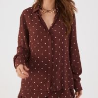 Camisa Crepe Estampa Noite