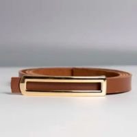 Cinto Fino Feminino Fivela Longa Retangular Elegante Premium - Swiss Boutiq