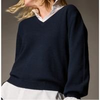 PULLOVER FEMININO EM TRICOT DECOTE V