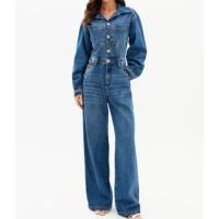 Macacão Jeans Longo Com Botões