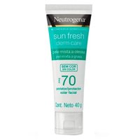 Protetor Solar Neutrogena Sun Fresh Derm Care Facial FPS70 40g