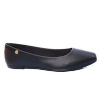 Sapatilha Moleca Casual Conforto Minimalista Bico Quadrado Feminina Preto
