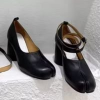 Marca de luxo designer tabi split-toe tornozelo botas femininas couro genuí