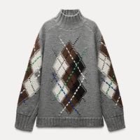 SUÉTER DE TRICÔ COM LOSANGOS