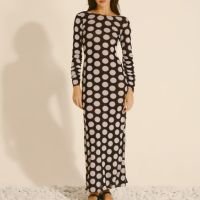 Vestido Longo Ginger e La Sirene Louise Poá Preto e Branco