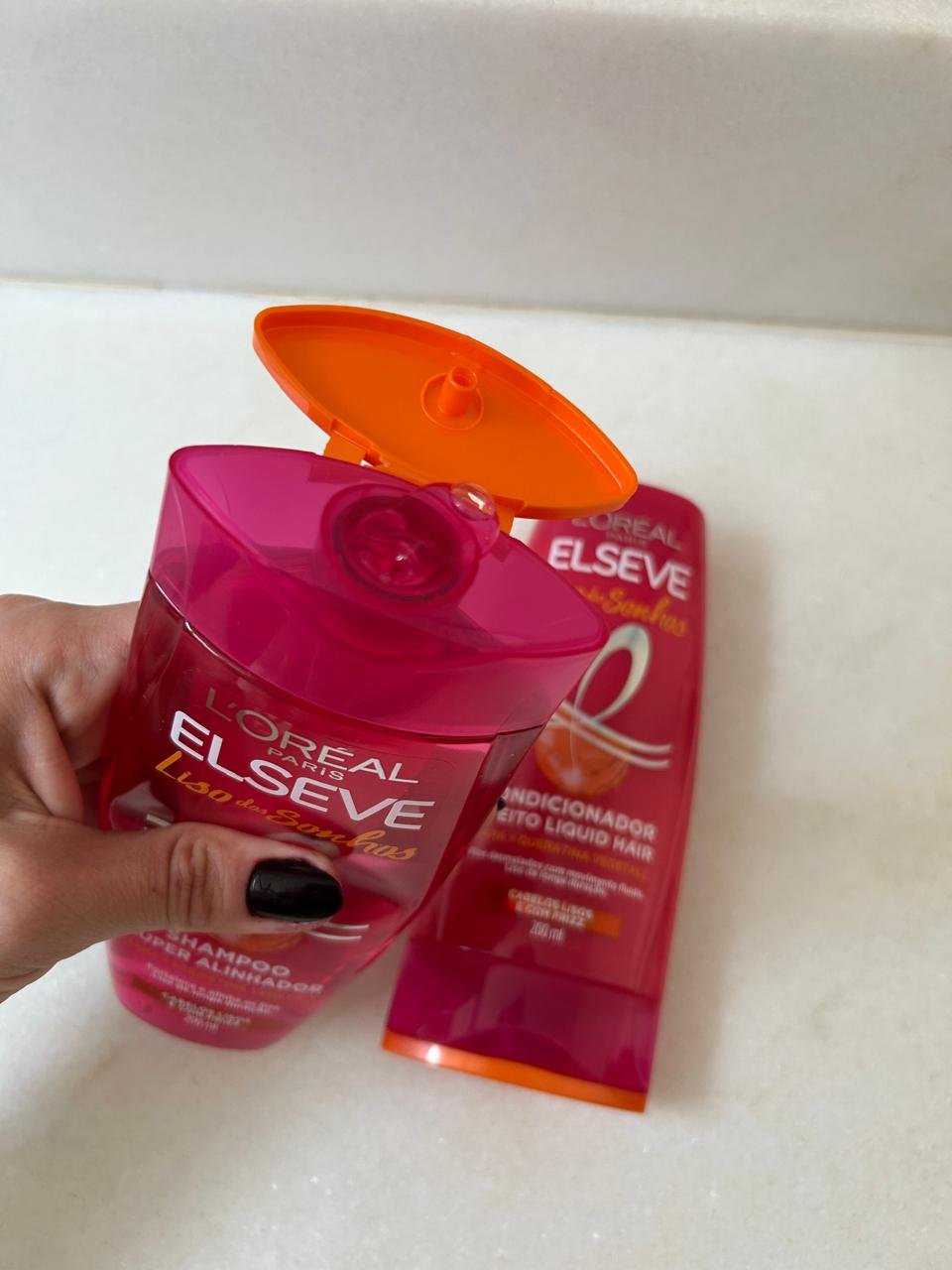 shampoo linha liso dos sonhos de elseve