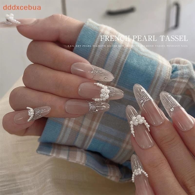 [dddxcebua] 2 Peças De Flor De Pérola 3D Amuletos De Arte De Unha Com Parte