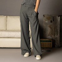 CALÇA FEMININA PANTALONA ALFAIATARIA PREGAS