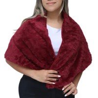 Estola Pelúcia Marsala Forrada Luxo - Absoluto Glamour