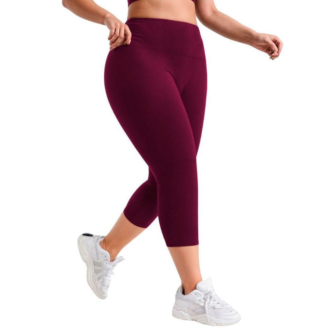 Calça Capri Corsário Wolfox Plus Size Cintura Alta Tecido Suplex Feminino G