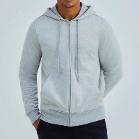 jaqueta básica masculina em moletom peluciado - cinza