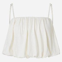 Blusa Balonê em Algodão Agroecológico com Alça Regulável Branco