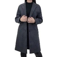 Casaco Feminino Facinelli By Mooncity Longo Cinza - 610234