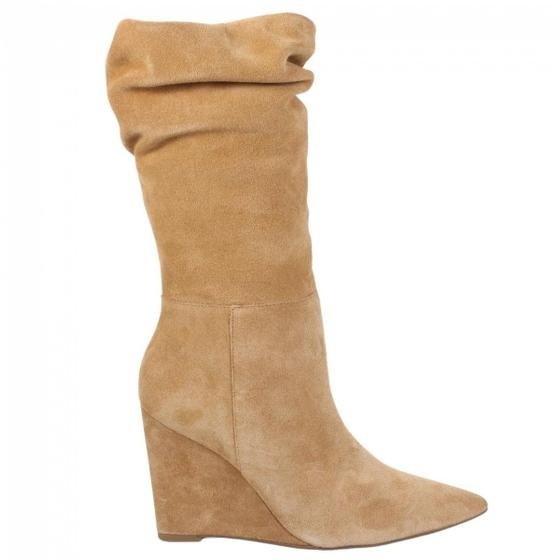 Bota Anabela Tabita Couro Camurça 12344020