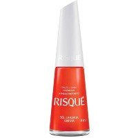 Esmalte Risqué Coloridos Cremosos - Sol Laranja Anima Cremoso Hipoalergênic