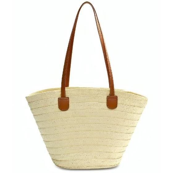 Bolsa Feminina De Palha Grande Moda Praia Verão Passeio Viagem Mulher Sacol