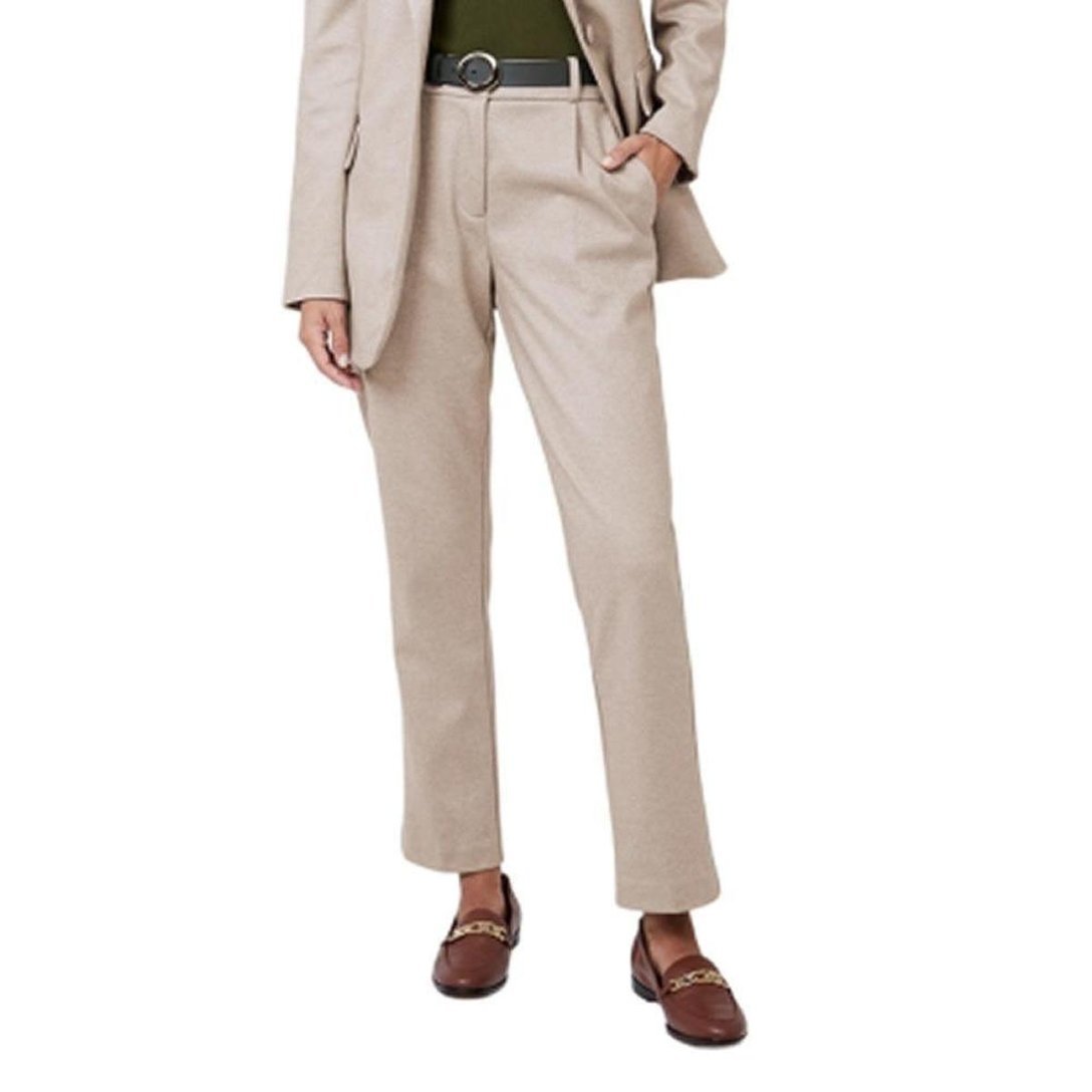 Calça Alfaiataria Feminina Dudalina Bege Claro - 91013196 - Bege