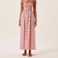 Vestido Lastex Posi Listras Rubi