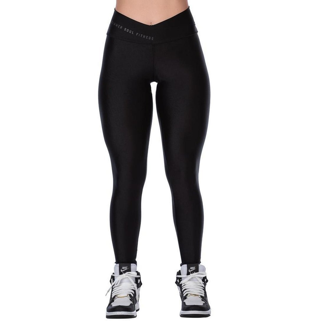 Legging Fitness Cós Alto Transpassado – Elegância e Conforto em Alta - Pret