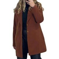 Casaco Lã Batida Alongado Forrado Vanibele