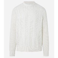 Suéter em Tricô com Textura Off White