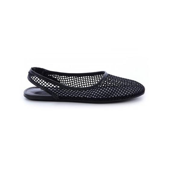 Sapatilha Slingback Clarisse Tela Preta - Damannu Shoes
