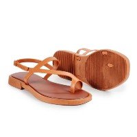 Sandália Feminina Detalhe Dedo Grapassos Linda Confortável Para Mulher