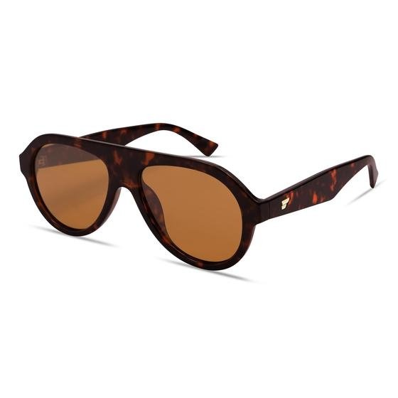 Óculos de Sol Polarizados VANLINKER VL9750 - Estilo Aviador Retro Marrom