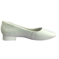 Sapato Feminino Sapatilha Comfortflex Couro Conforto 24-82301 Branco