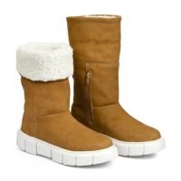 Bota Oslo Aspen para Neve em Couro Forrada com Lã e Impermeável Feminina -