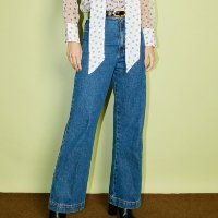 Calça Jeans Reta Casulo Percevejo Azul
