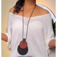 Maxi Colar Artesanal Colorido Corda Náutica Mandala Duplat