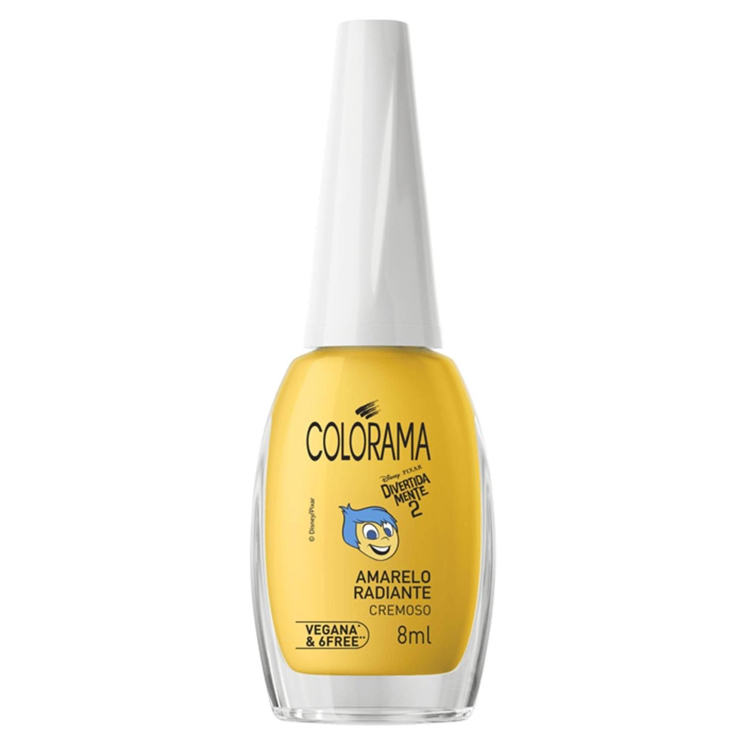 Esmalte Cremoso Amarelo Radiante Divertidamente - 8ml - colorama