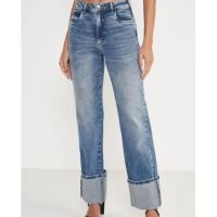 Calça Jeans Com Barra Dobrada