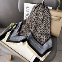 Lenço De Cetim De Seda Feminino 70x70cm Estampado Lenço De Pescoço Pequeno