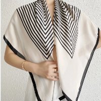 Lenço Cetim Bandana Cachecol Seda Colorido Echarpe Lenço