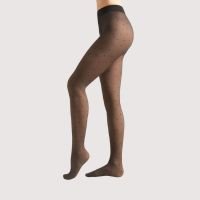 Meia-Calça Térmica Com Efeito Transparente Fio 30 - Preto