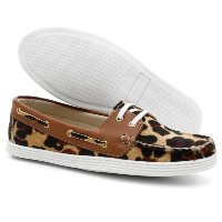 Mocassim Drive Feminino Animal Print Onça Dia a Dia Conforto