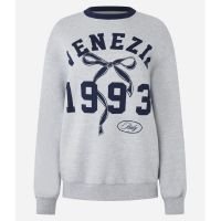 Casaco em Moletom com Forro Fleece e Estampa em Lettering Cinza