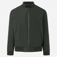 Jaqueta Bomber Aberta com Zíper Verde