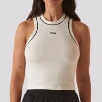 Regata Fila Uc Cropped Slim Feminina Off White - Branco