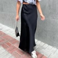 Saia Acetinada Amanda - Preview - Preto