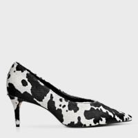 Scarpin Simple Salto Fino Pelo Cow Print