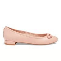 Sapatilha Rosa Couro Confort Laço